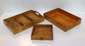 Three Wood Boxes