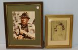 Two Framed Pictures Of Girl And Man