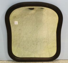 Beveled Mirror In Oak Curved Frame