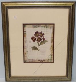 Flower Print In Silver Frame