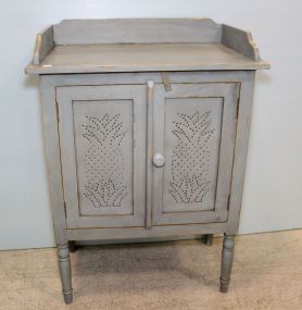 New Light Blue Pineapple Punched Tin Cabinet