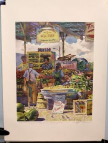 Limited Edition Market Print Signed Wyatt Waters