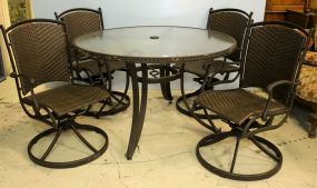 Round Patio Table and Four Chairs
