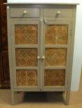 New Gray Punched Tin Pie Safe