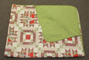 Green, Red & White Quilt