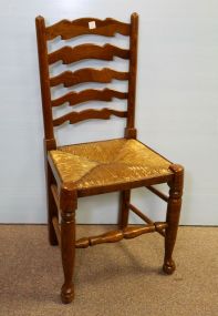 Oak Ladder Back Rush Seat Chair