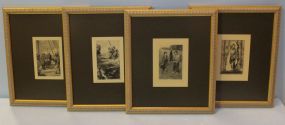 Set of Four Victorian Postcards
