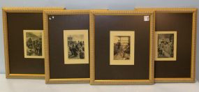 Set of Four Victorian Postcards