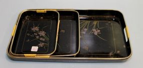 Three Oriental Serving Trays