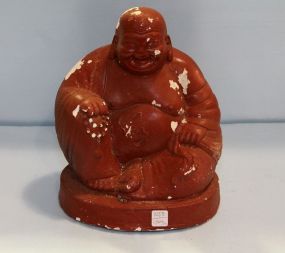 Red Plaster Buddha Statue