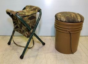 Cushioned Bucket Seat & Folding Stool