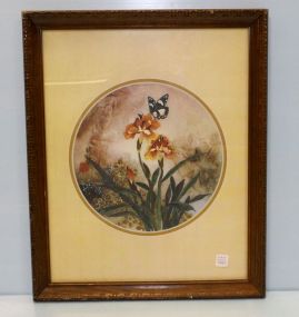 Print of Iris and Butterfly