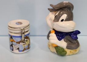 Warner Brother 1997 Canister & 1993 Warner Brothers Bugs Bunny Cookie Jar