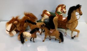 Group of Six Toy Horses