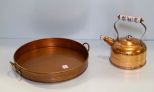 Copper Tray & Copper Kettle