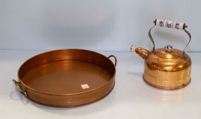 Copper Tray & Copper Kettle