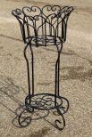 Black Wrought Iron Round Heart Planter