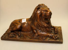 English Carved Wood Lion