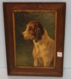 Turn of the Century Oil Painting of Dog by G. Corbier