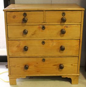 19th Century Pine Five Drawer Chest