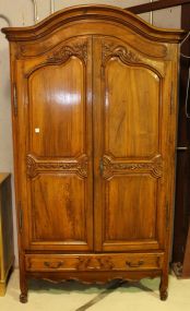 18th Century French Petit Bonnet Top Walnut Armoire