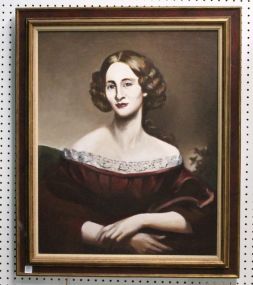 Framed Oil on Canvas of Lady
