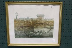 Artist Signed Print of London Bridge