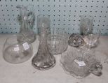 Assortment of Clear Glassware