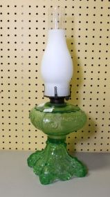 Green Depression Kerosene Lamp