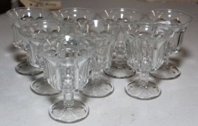 Eight Higbee Goblets