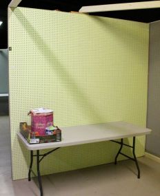 Light Green Eight Foot Pegboard Wall