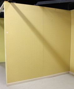 Tan Eight Foot Pegboard Wall