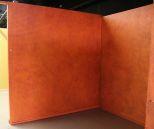 Orange Eight Foot Pegboard Wall