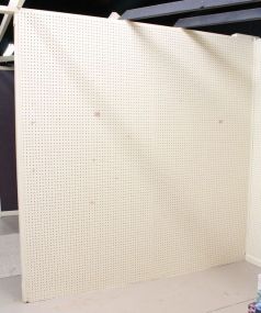 White Eight Foot Pegboard Wall