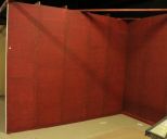 Red Ten Foot Pegboard Wall