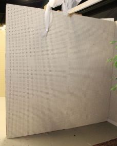 Off White Eight Foot Pegboard Wall