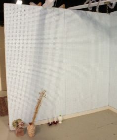 Light Blue Eight Foot Pegboard Wall