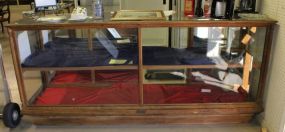 Oak Glass Top, Front and Sides Showcase