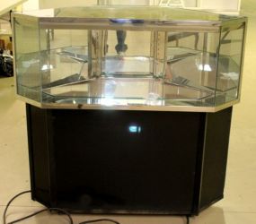 Black Jewelry Display Case with Light