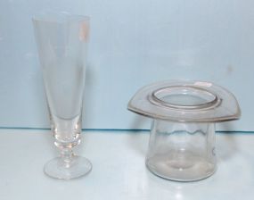 Lenox Crystal Vase & Glass Hat