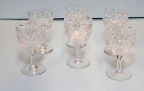 Set of Six Stuart Park Lane Crystal Stems