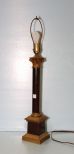 Black and Gold Corinthian Column Lamp