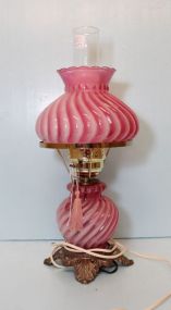 Pink Swirled Lamp