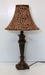 Resin Lamp with Leopard Shade
