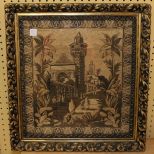 Framed Tapestry of Village