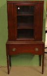 Small Mahogany Stepback China Cabinet