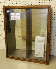 Oak Display Case with Glass Shelves