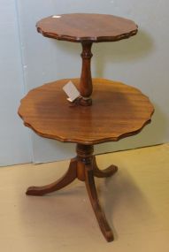 Mahogany Two Tier Table