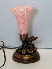 Reproduction Dale Tiffany Hummingbird Tulip Lamp