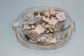 Costume Jewelry & Clear Divided Tray